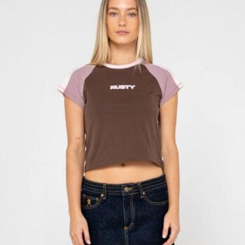 Rusty Bradley Mini Cap Sleeve T Java. Rusty Tees in Womens Tees & Womens T-shirts & Singlets. Code: TTL1428