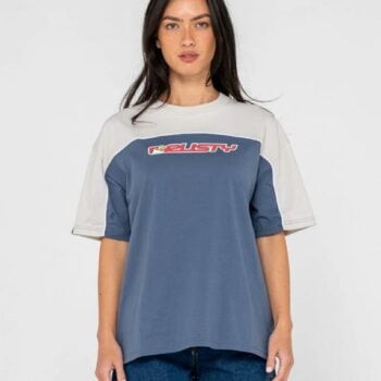Rusty Archived Ops Oversize Tee China Blue. Rusty Tees in Womens Tees & Womens T-shirts & Singlets. Code: TTL1483