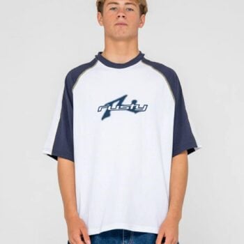 Rusty Fade-r Short Sleeve Tee White. Rusty Tees in Mens Tees & Mens T-shirts & Singlets. Code: TTM3027