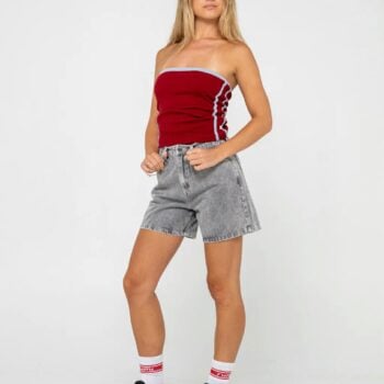 Rusty Cyprus High Denim Short London Summer. Rusty Walkshorts - Fitted Waist in Womens Walkshorts - Fitted Waist & Womens Shorts. Code: WKL0717