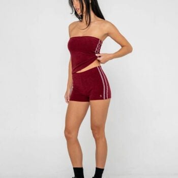 Rusty Lamar Towelling Booty Sho Burgundy. Rusty Walkshorts - Elastic Waist in Womens Walkshorts - Elastic Waist & Womens Shorts. Code: WKL0858