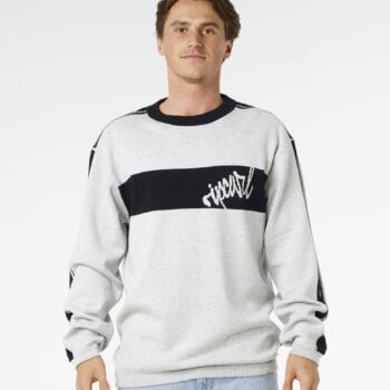 Rip Curl Panel Beater Knit Crew Grey Marle. Rip Curl Knitwears in Mens Knitwears & Mens Jackets, Jumpers & Knits. Code: 00SMKN