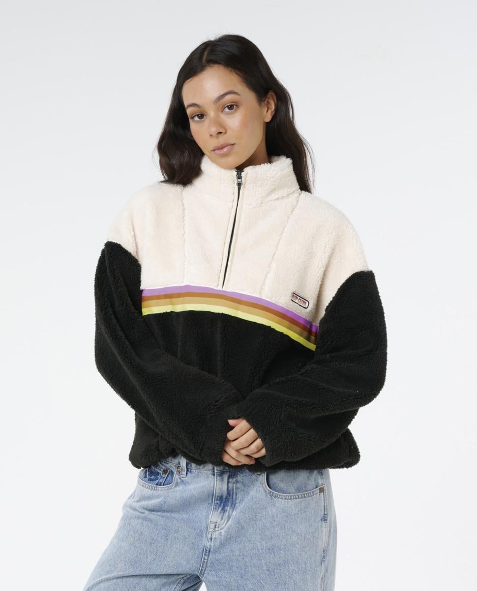 Rip Curl Surf Revival Polar Fleece Washed Black Rainbow. Rip Curl Sweats in Womens Sweats & Womens Jackets, Jumpers & Knits. Code: 0AEWFL
