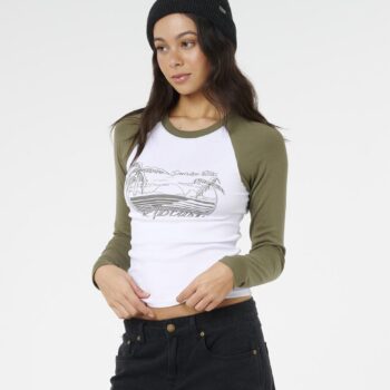 Rip Curl Catalina Island L/s Tee Military Green. Rip Curl Tees - Long Sleeve in Womens Tees - Long Sleeve & Womens T-shirts & Singlets. Code: 0NWWTE