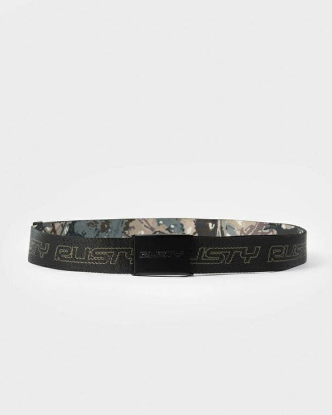 Rusty Web Belt Rusty Latitude Reversible Webbing Belt BLACK - Southern Man