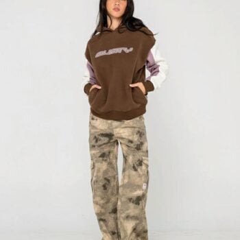 Rusty Neopole Pannelled Hooded Pinecone / Berry Cre. Rusty Knitwears in Womens Knitwears & Womens Jackets, Jumpers & Knits. Code: FTL0890