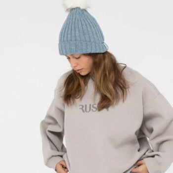 Rusty Homeslice Beanie Retro Blue. Rusty Beanies And Scarves in Womens Beanies And Scarves & Womens Headwear. Code: HBL0303