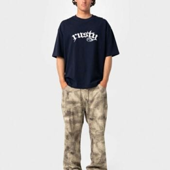 Rusty Monty Short Sleeve Tee Navy Blue. Rusty Tees in Mens Tees & Mens T-shirts & Singlets. Code: TTM3087