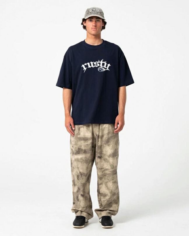 Rusty Monty Short Sleeve Tee NAVY BLUE - Southern Man