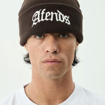 Afends Home Cuffed Beanie Coffee. Afends Beanies And Scarves in Mens Beanies And Scarves & Mens Headwear. Code: A262612