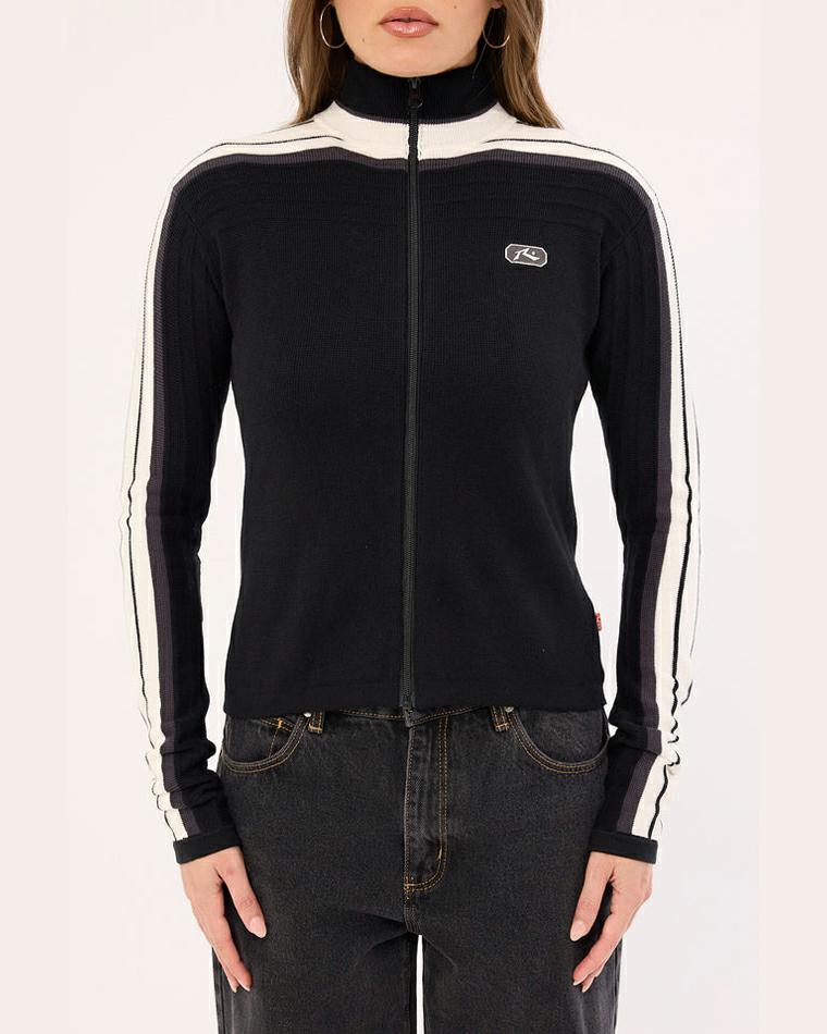 Rusty Daddy Gb Zip Thru Skimmer Black. Rusty Knitwears in Womens Knitwears & Womens Jackets, Jumpers & Knits. Code: CKL0524