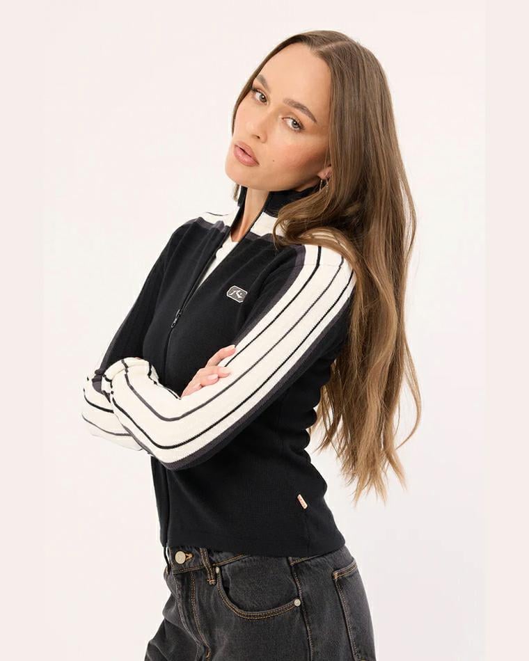 Rusty Daddy Gb Zip Thru Skimmer Black. Rusty Knitwears in Womens Knitwears & Womens Jackets, Jumpers & Knits. Code: CKL0524