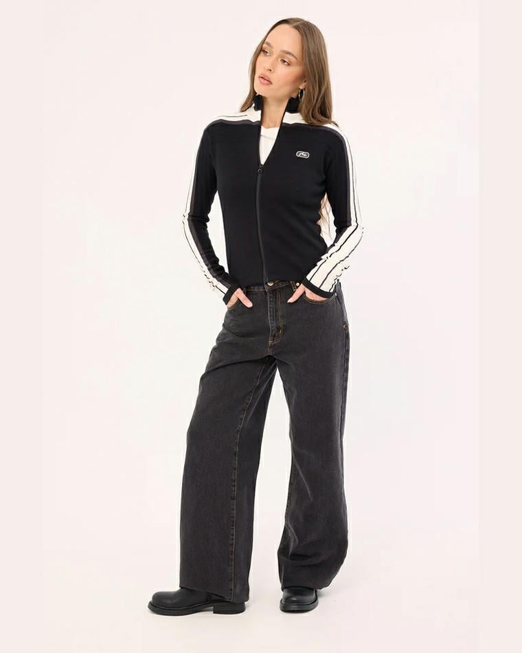 Rusty Daddy Gb Zip Thru Skimmer Black. Rusty Knitwears in Womens Knitwears & Womens Jackets, Jumpers & Knits. Code: CKL0524