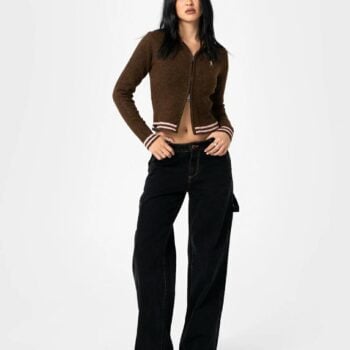 Rusty Devil Girl Knitted Zip Th Java. Rusty Knitwears in Womens Knitwears & Womens Jackets, Jumpers & Knits. Code: CKL0535