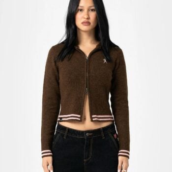 Rusty Devil Girl Knitted Zip Th Java. Rusty Knitwears in Womens Knitwears & Womens Jackets, Jumpers & Knits. Code: CKL0535