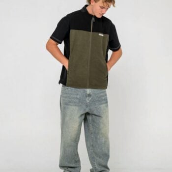 Rusty On The Run Tech Fleece Ve Army Green. Rusty Sweats in Mens Sweats & Mens Jackets, Jumpers & Knits. Code: FTM1121