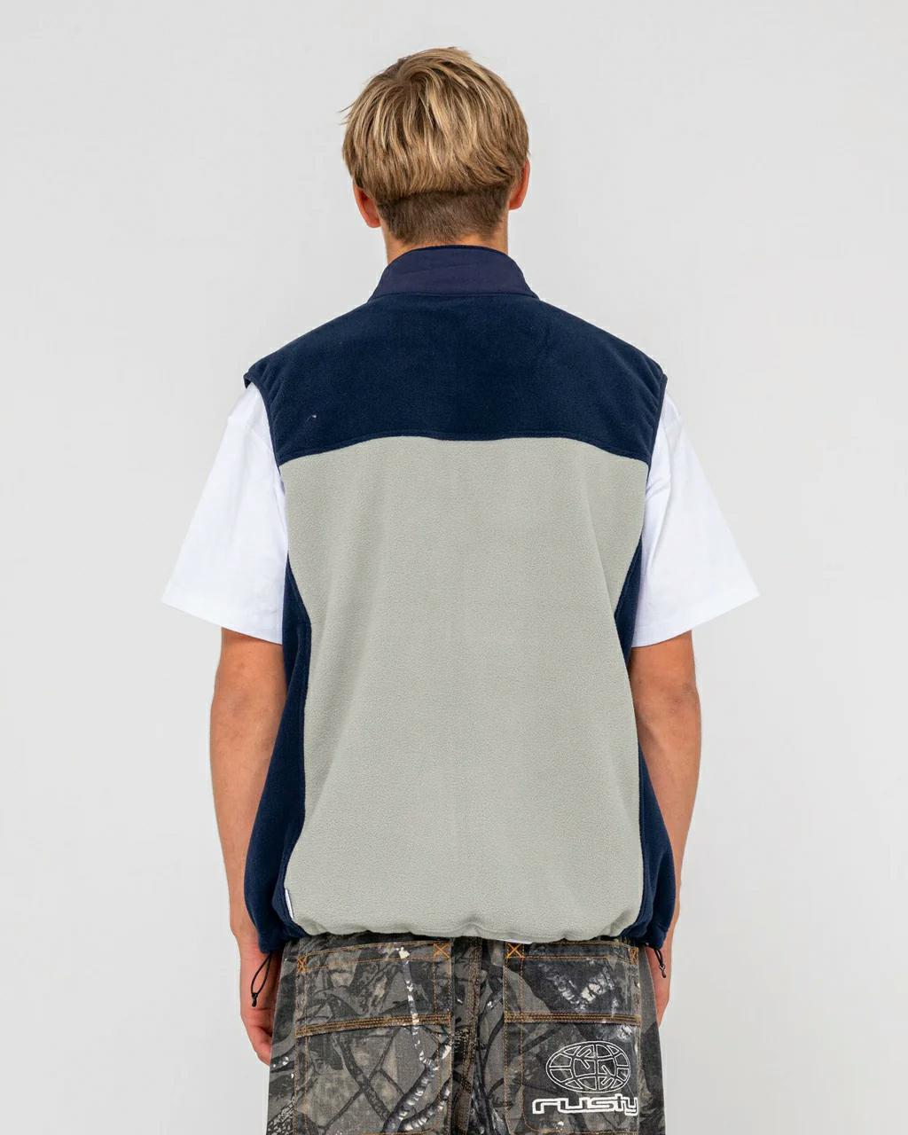 Rusty On The Run Tech Fleece Vest Stone Grey. Rusty Sweats in Mens Sweats & Mens Jackets, Jumpers & Knits. Code: FTM1121