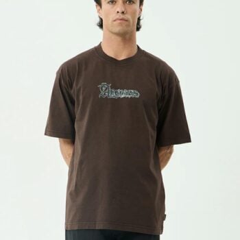 Afends Labyrinth Boxy Tee Washed Coffee. Afends Tees in Mens Tees & Mens T-shirts & Singlets. Code: M262011