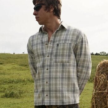 Afends Shelter Flannel Shirt White Check. Afends Tees - Long Sleeve in Mens Tees - Long Sleeve & Mens T-shirts & Singlets. Code: M262250