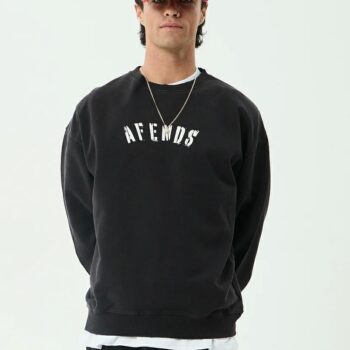 Afends Contingent Crew Neck Stone Black. Afends Sweats in Mens Sweats & Mens Jackets, Jumpers & Knits. Code: M262500