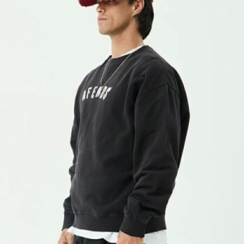 Afends Contingent Crew Neck Stone Black. Afends Sweats in Mens Sweats & Mens Jackets, Jumpers & Knits. Code: M262500