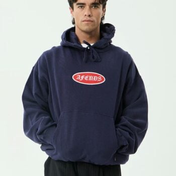 Afends Supply Pull On Hood Washed Deep Sea. Afends Sweats in Mens Sweats & Mens Jackets, Jumpers & Knits. Code: M262510