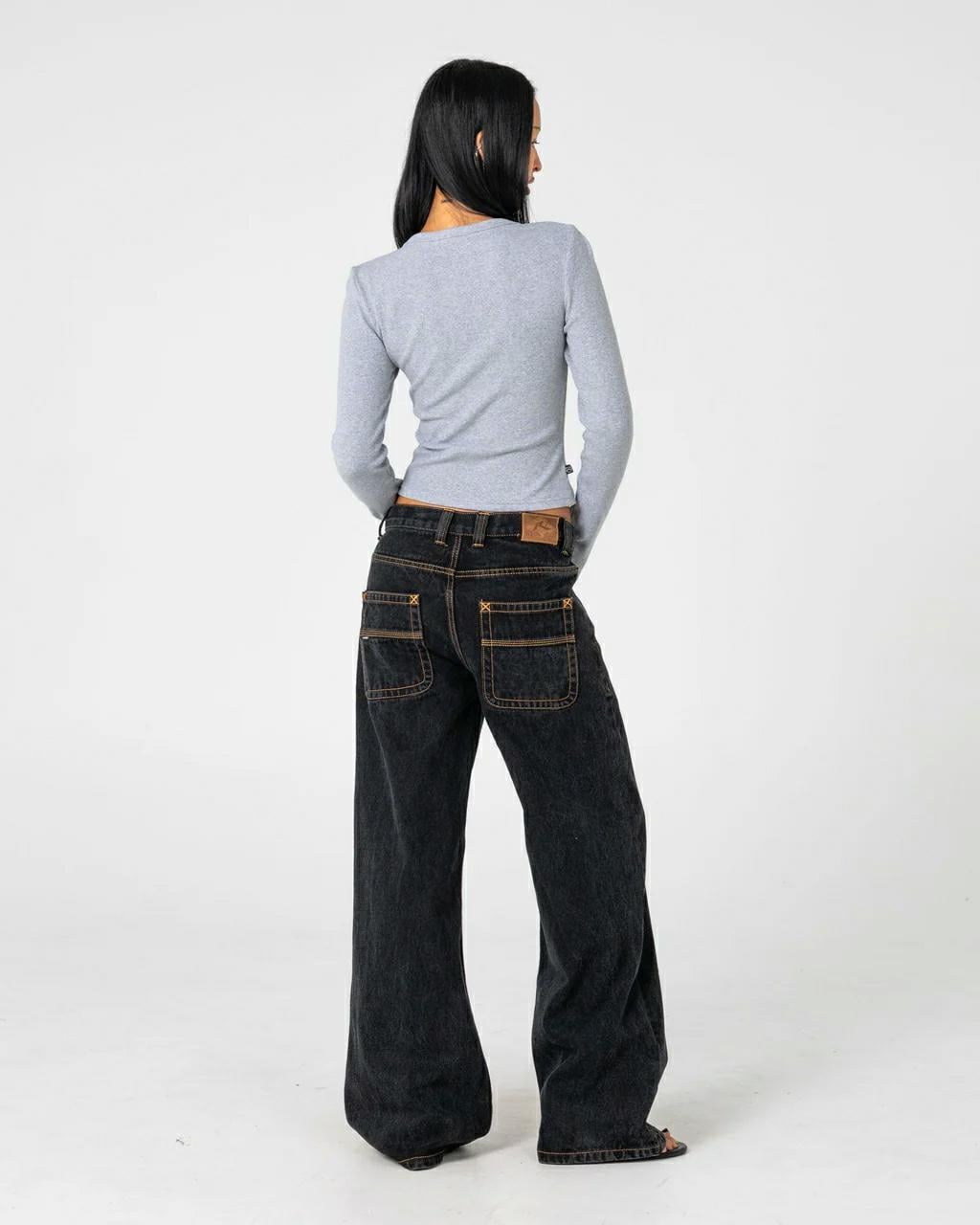 Rusty Wendy Wide Low Rise Denim Black Out. Rusty Jeans in Womens Jeans & Womens Pants & Jeans. Code: PAL1465