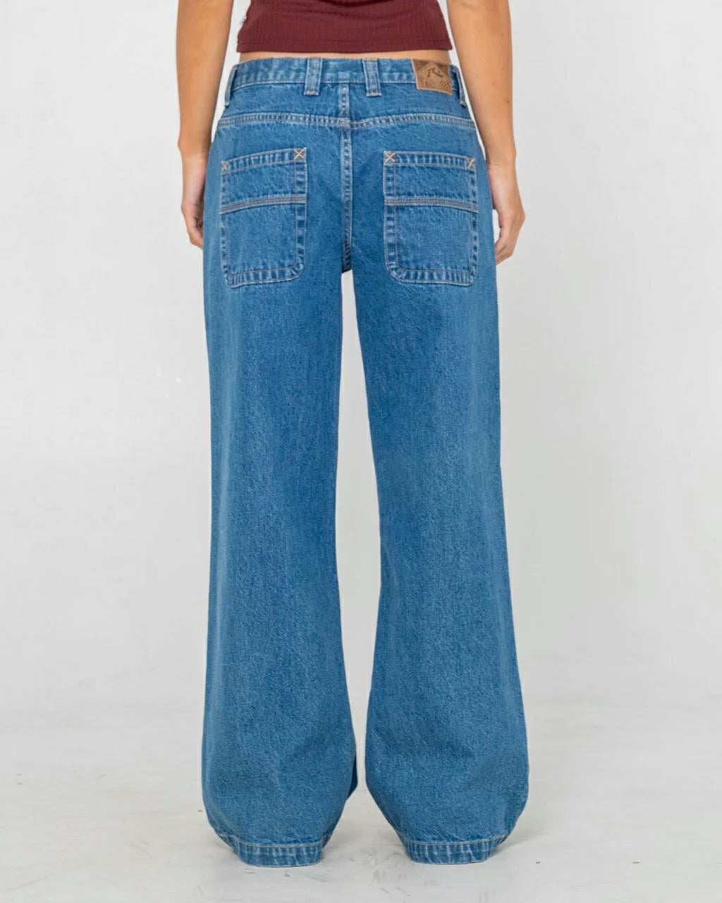 Rusty Wendy Wide Low Rise Denim Middy Blue. Rusty Jeans in Womens Jeans & Womens Pants & Jeans. Code: PAL1465