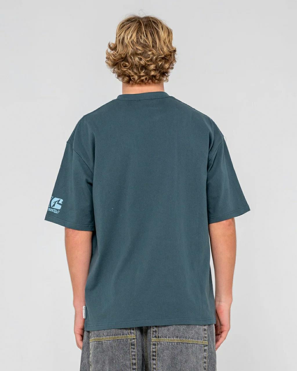 Rusty Jetsetter Short Sleeve Te Deep Teal. Rusty Tees in Mens Tees & Mens T-shirts & Singlets. Code: TTM2934