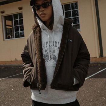 Afends Berlin Reversible Fleece Coffee. Afends Jackets in Womens Jackets & Womens Tops. Code: W242580
