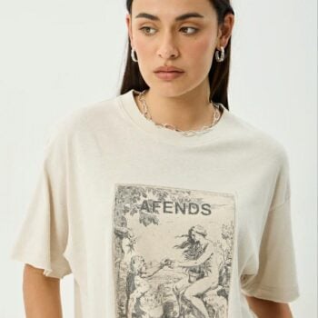 Afends Temptation Oversized Tee Moonbeam. Afends Tees in Womens Tees & Womens T-shirts & Singlets. Code: W262014