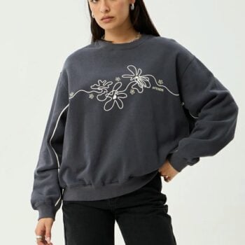 Afends Locket Crew Neck Charcoal. Afends Sweats in Womens Sweats & Womens Jackets, Jumpers & Knits. Code: W262502