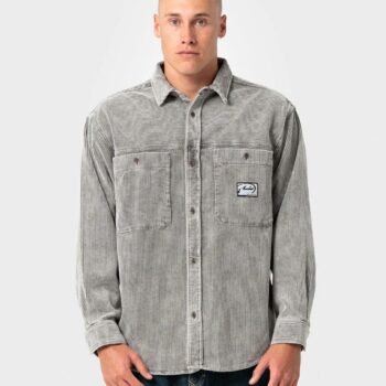Rusty Cobra Washed Over Shirt Oyster Grey. Rusty Shirts - Short Sleeve in Mens Shirts - Short Sleeve & Mens Shirts. Code: WSM1236
