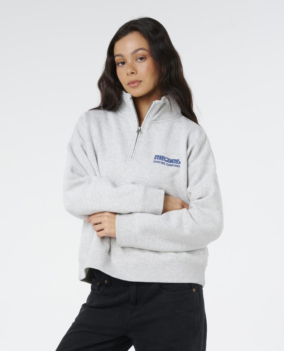 Rip Curl Surf Puff 1/4 Zip Grey Marle/navy. Rip Curl Sweats in Womens Sweats & Womens Jackets, Jumpers & Knits. Code: 07WWFL