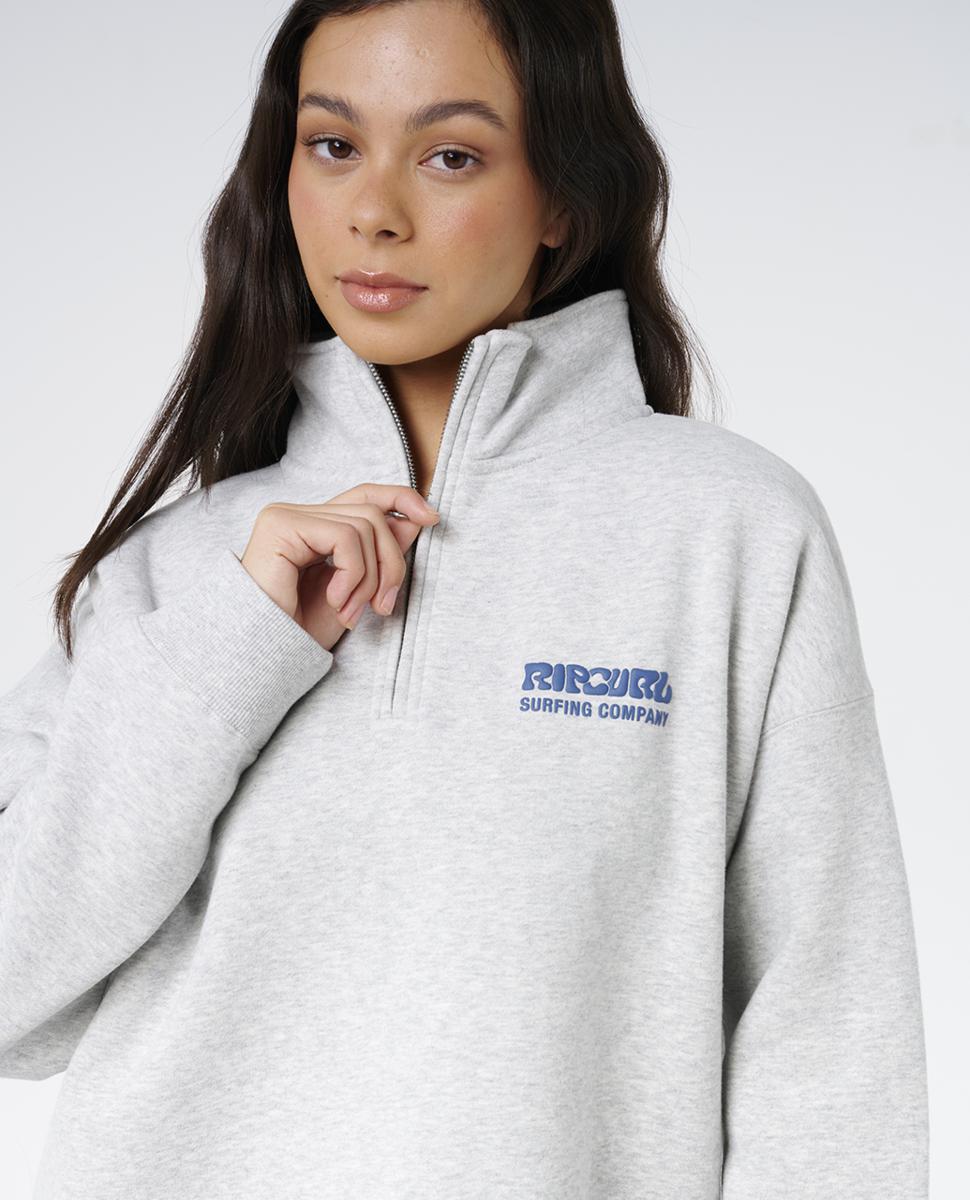 Rip Curl Surf Puff 1/4 Zip Grey Marle/navy. Rip Curl Sweats in Womens Sweats & Womens Jackets, Jumpers & Knits. Code: 07WWFL