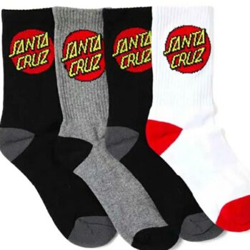 Santa Cruz Skateboards Classic Dot Sock 4pk 2-8 Multi. Santa Cruz Skateboards Socks, Underwear, Pyjamas in Boys Socks, Underwear, Pyjamas & Boys Footwear. Code: SB123-SO01