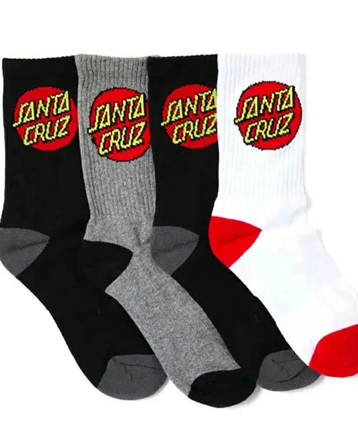 Santa Cruz Skateboards Classic Dot Sock 4pk 2-8 Multi. Santa Cruz Skateboards Socks, Underwear, Pyjamas in Boys Socks, Underwear, Pyjamas & Boys Footwear. Code: SB123-SO01