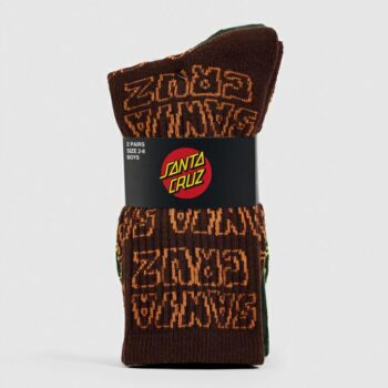 Santa Cruz Skateboards Multi Cruz Crew Sock 2pk Brown Dark Green. Santa Cruz Skateboards Socks, Underwear, Pyjamas in Boys Socks, Underwear, Pyjamas & Boys Footwear. Code: SB126-SO07