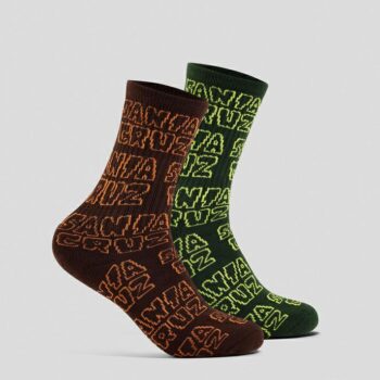 Santa Cruz Skateboards Multi Cruz Crew Sock 2pk Brown Dark Green. Santa Cruz Skateboards Socks, Underwear, Pyjamas in Boys Socks, Underwear, Pyjamas & Boys Footwear. Code: SB126-SO07