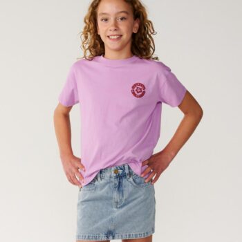Rip Curl Surf Puff Relaxed Tee - Girls (8-14 Years) Bright Lilac. Rip Curl Tees in Girls Tees & Girls T-shirts & Singlets. Code: 03EGTE
