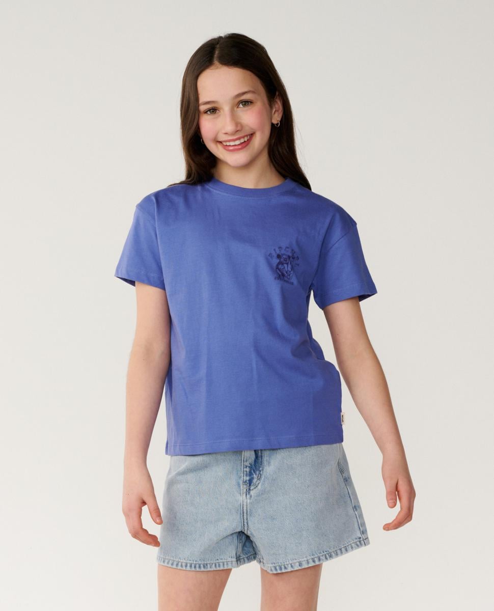 Rip Curl Koala Grip Tee-girl Bleached Blue. Rip Curl Tees in Girls Tees & Girls T-shirts & Singlets. Code: 04UGTE