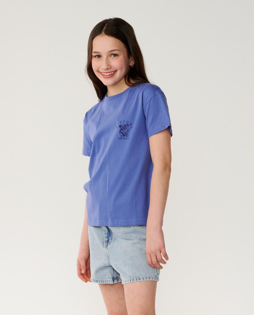 Rip Curl Koala Grip Tee-girl Bleached Blue. Rip Curl Tees in Girls Tees & Girls T-shirts & Singlets. Code: 04UGTE