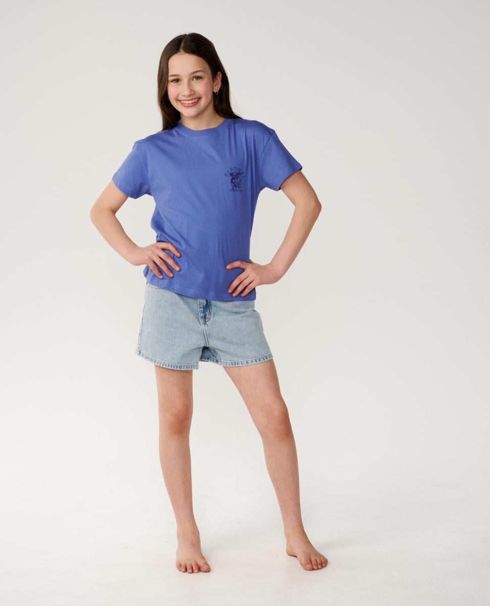 Rip Curl Koala Grip Tee-girl Bleached Blue. Rip Curl Tees in Girls Tees & Girls T-shirts & Singlets. Code: 04UGTE