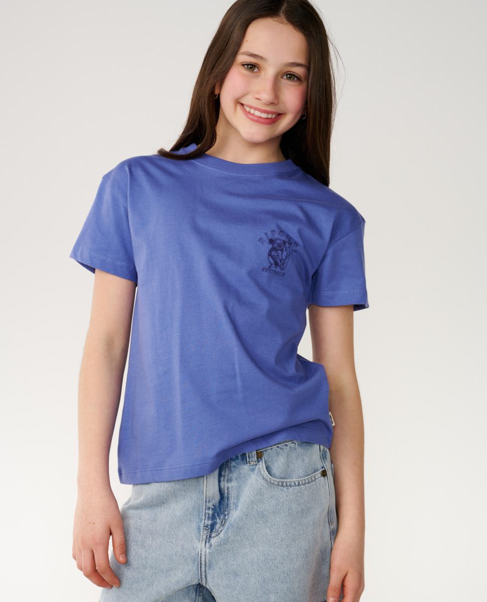 Rip Curl Koala Grip Tee-girl Bleached Blue. Rip Curl Tees in Girls Tees & Girls T-shirts & Singlets. Code: 04UGTE