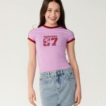 Rip Curl Surf 97 Fitted Tee - Girl Lilac. Rip Curl Tees in Girls Tees & Girls T-shirts & Singlets. Code: 07DGTE