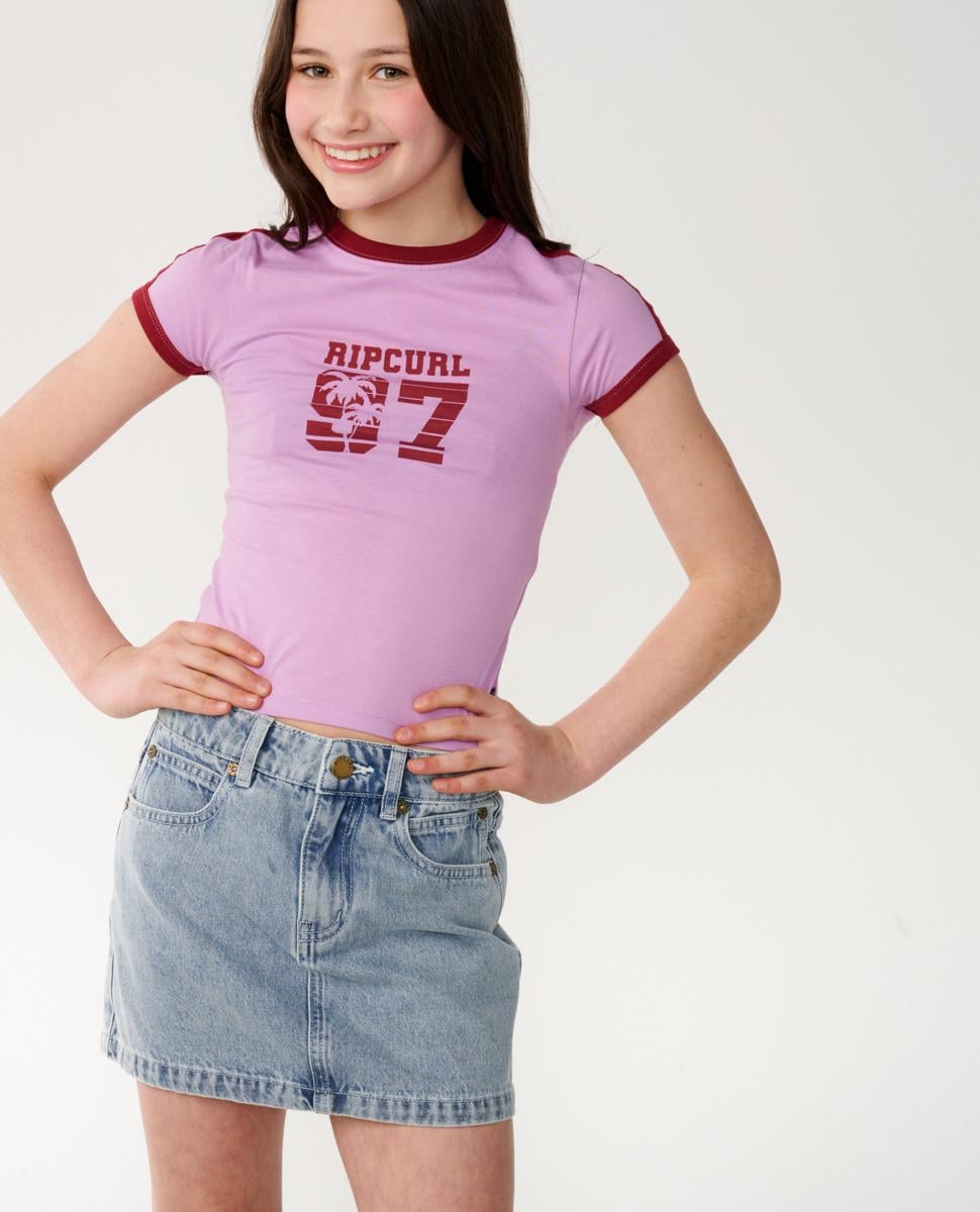 Rip Curl Surf 97 Fitted Tee - Girl Lilac. Rip Curl Tees in Girls Tees & Girls T-shirts & Singlets. Code: 07DGTE