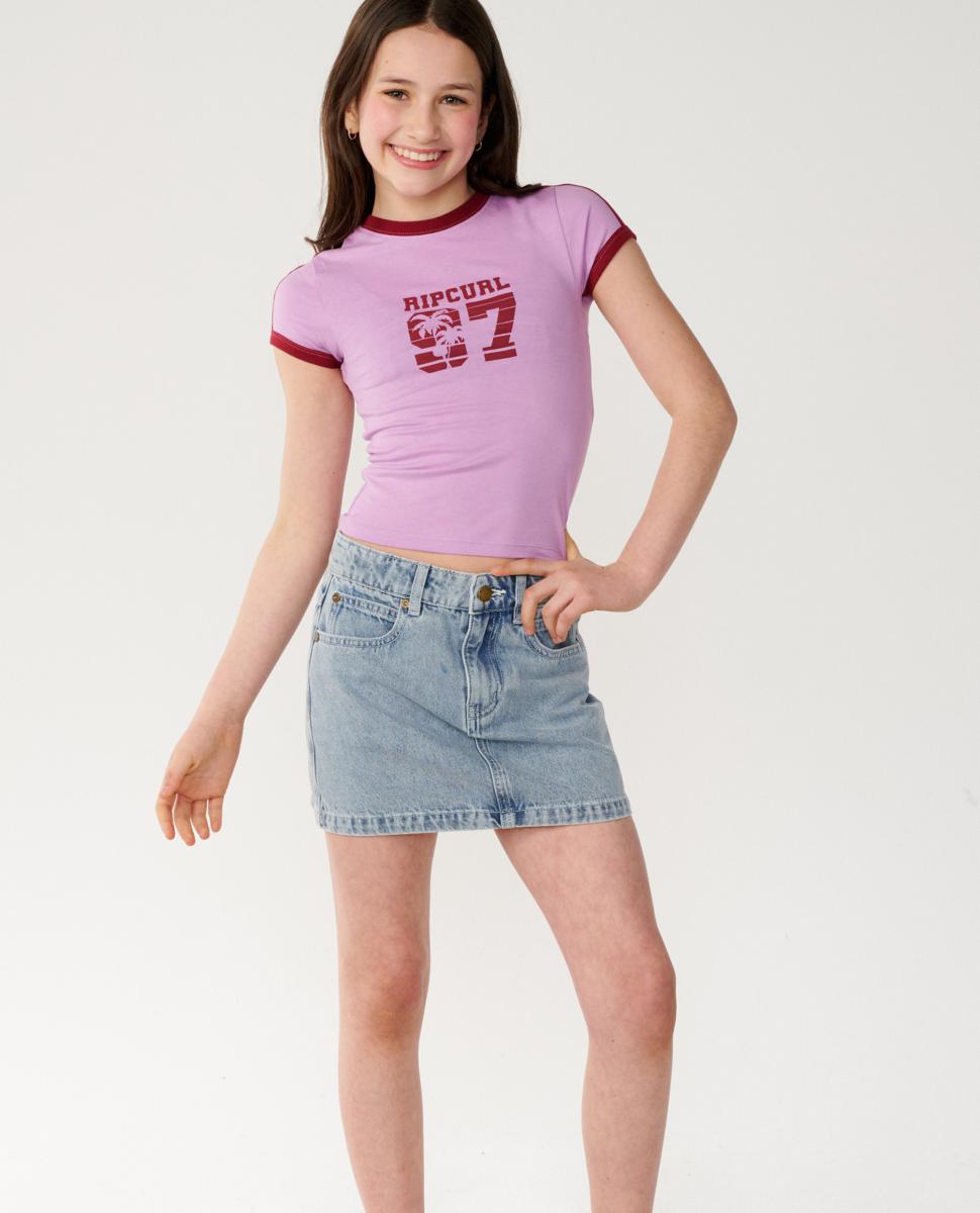 Rip Curl Surf 97 Fitted Tee - Girl Lilac. Rip Curl Tees in Girls Tees & Girls T-shirts & Singlets. Code: 07DGTE