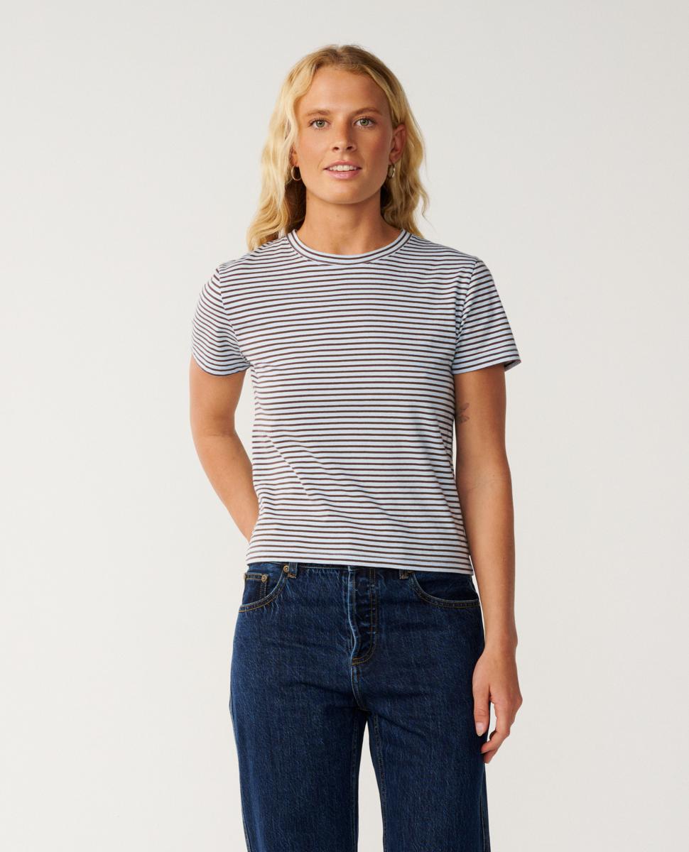 Rip Curl Sg Yd Stripe Tee Sky Blue. Rip Curl Tees in Womens Tees & Womens T-shirts & Singlets. Code: 0QBWTE
