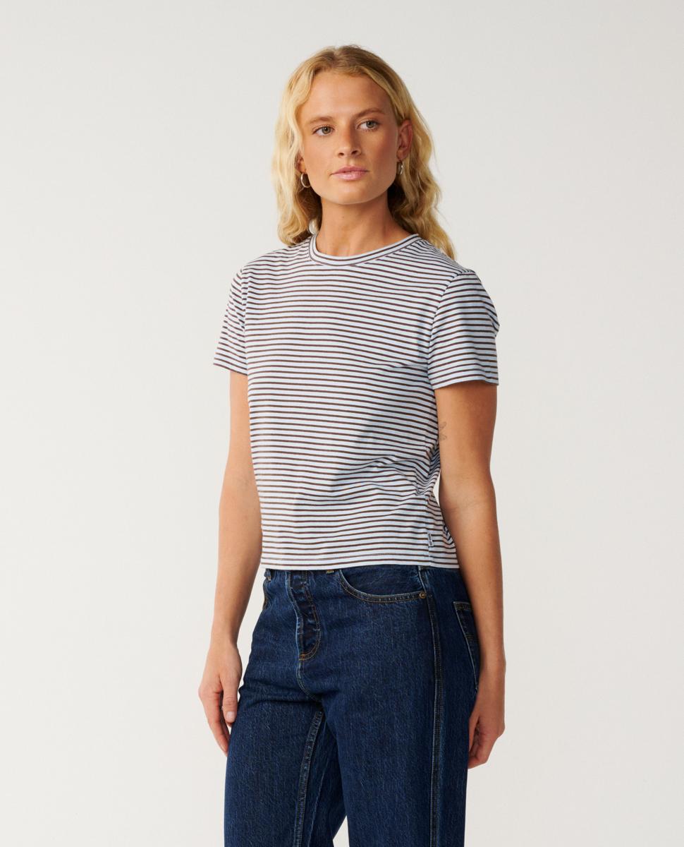Rip Curl Sg Yd Stripe Tee Sky Blue. Rip Curl Tees in Womens Tees & Womens T-shirts & Singlets. Code: 0QBWTE