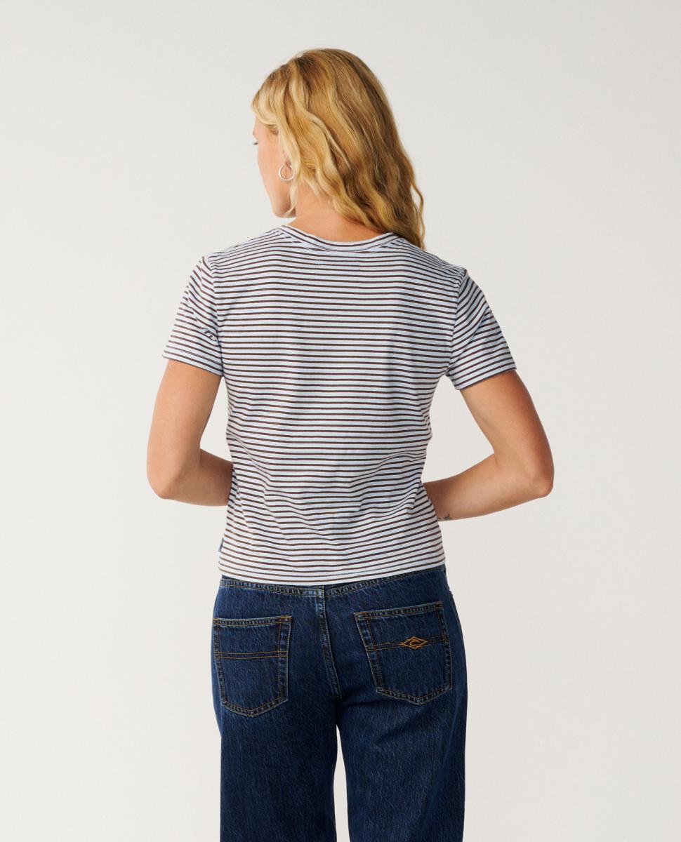 Rip Curl Sg Yd Stripe Tee Sky Blue. Rip Curl Tees in Womens Tees & Womens T-shirts & Singlets. Code: 0QBWTE